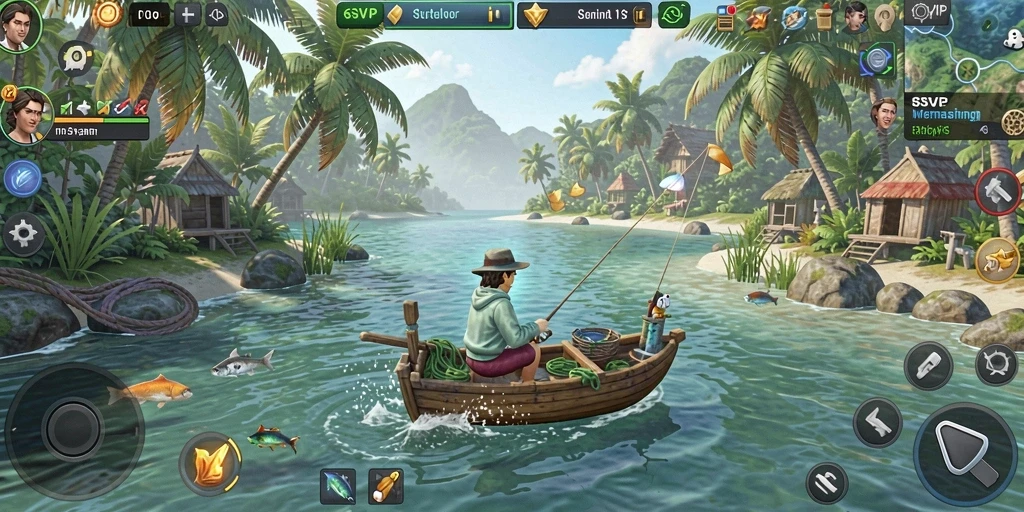 Tampilan gameplay seru dalam game Fishing 6SVIP