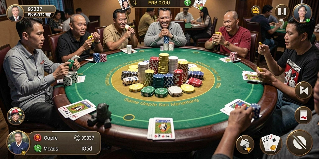 Tampilan seru gameplay Gaple di 93337.