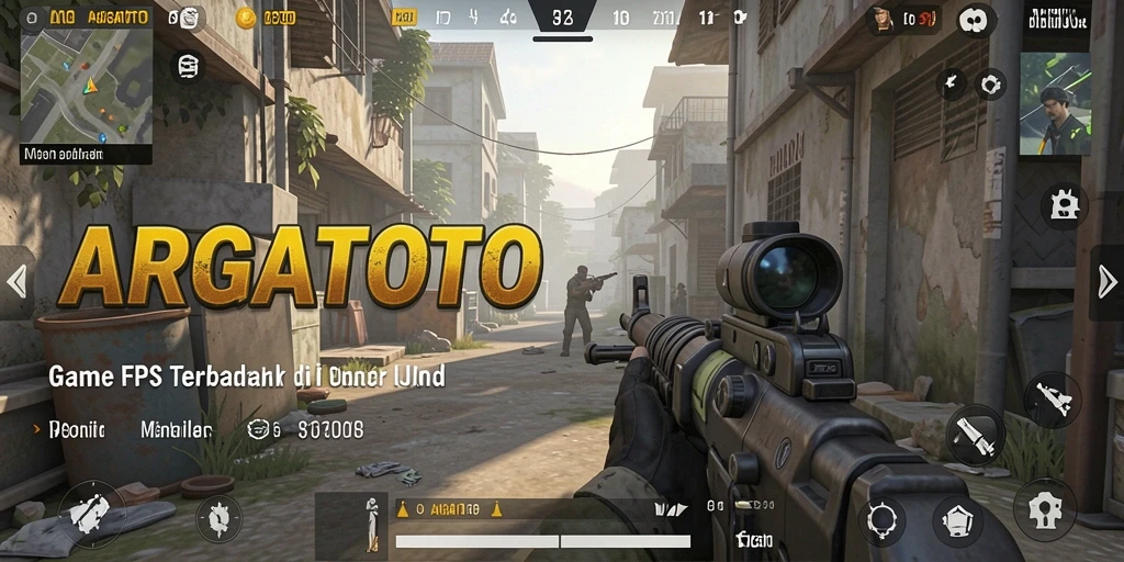 Tampilan gameplay menegangkan dalam ARGATOTO dengan aksi FPS intens.