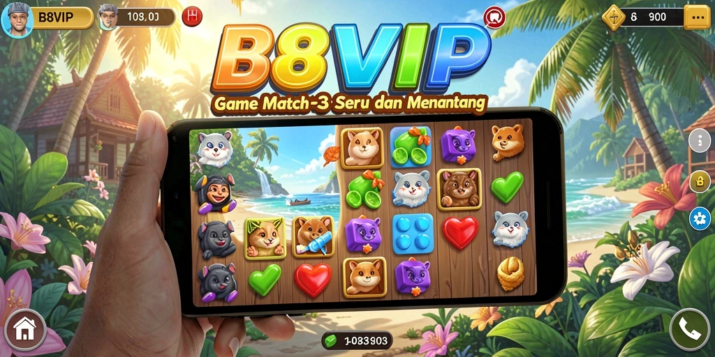 Tampilan gameplay B8VIP yang memikat dan penuh warna.