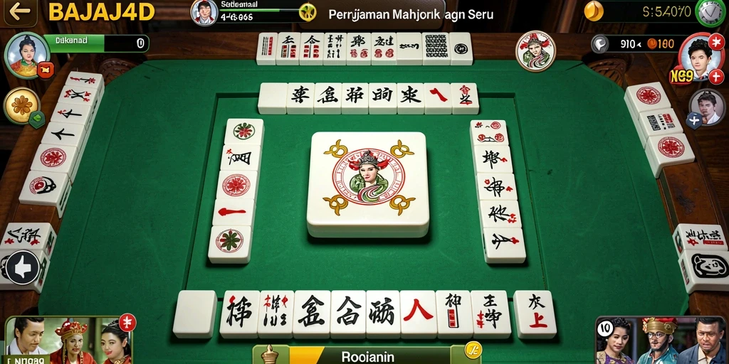 Tampilan menawan gameplay Mahjong dalam BAJAJ4D.