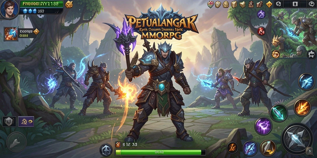 Screenshot menunjukkan aksi seru dalam game MMORPG FENDY188.
