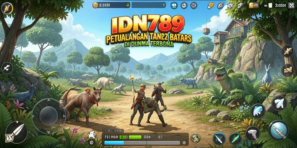 Tangkapan layar utama IDN789 menampilkan pengalaman menjelajahi dunia terbuka.