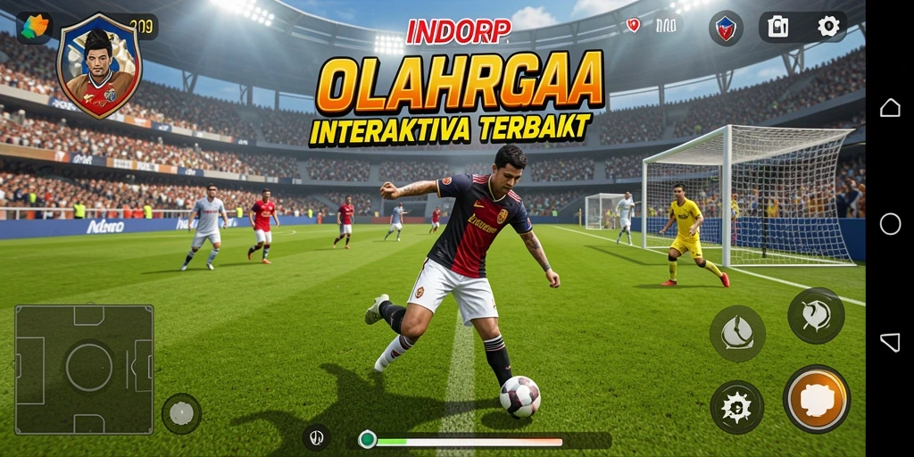 Tampilan gameplay seru dari INDORP yang menunjukkan aksi olahraga.