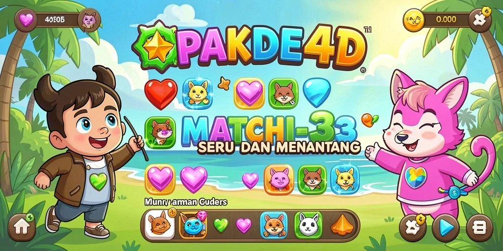 Tampilan gameplay seru PAKDE4D saat mencocokkan elemen.
