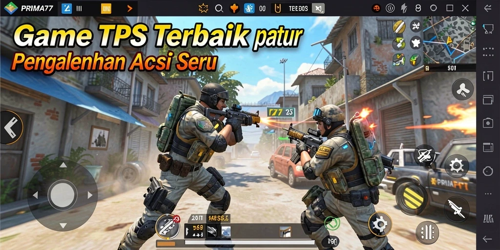Tangkapan layar gameplay seru dari PRIMA77 yang menunjukkan aksi menegangkan.