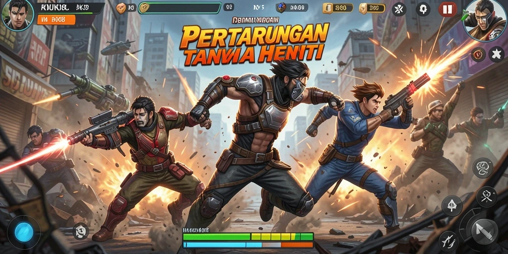 Gameplay RK88 menampilkan aksi seru dan grafis menawan.