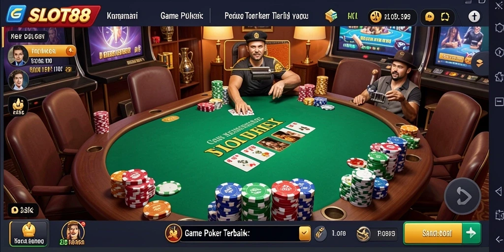 Tampilan screenshot <strong>SLOT88</strong> menampilkan gameplay seru Poker yang menarik.