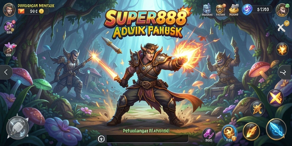 Gameplay epik dengan aksi pertarungan yang seru di SUPER88.