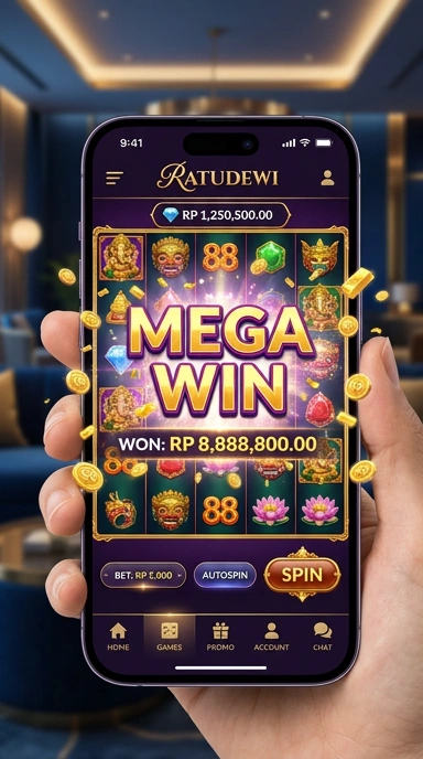 Tampilan antarmuka ratudewi yang menarik dan user-friendly.